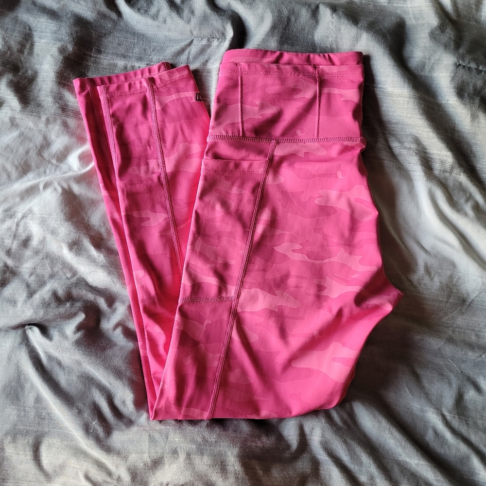 Linc Active Pink Camouflage Leggings Medium